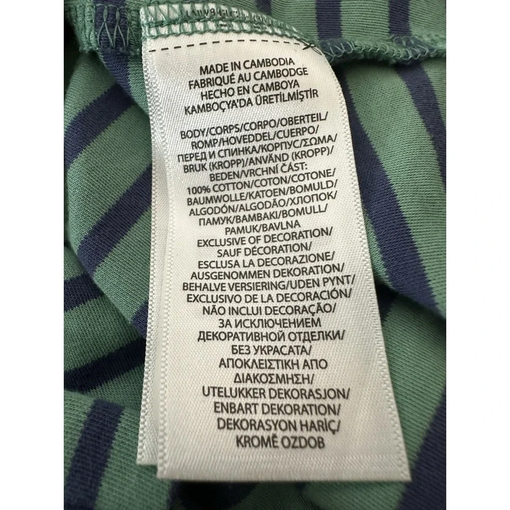Polo Ralph Lauren Polo‎ Shirt Mens Large Pony Logo Seafoam Stripe Slim Fit Golf